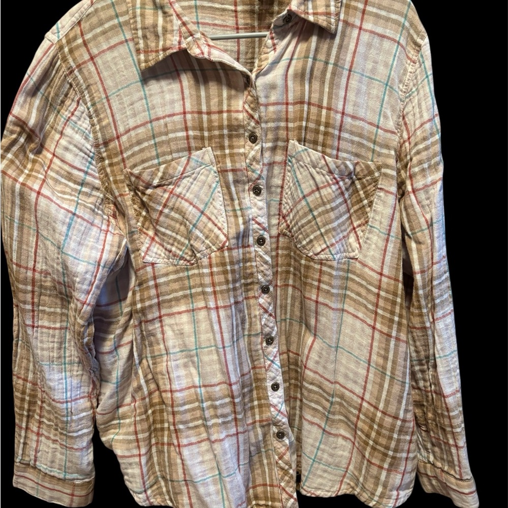 Plaid Button Down Shirt for Women